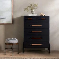 Rosedale 6 Drawer Tall Dresser 25 Rosedale 6 Drawer Tall Dresser -Noir || Bloomingville Shop 108708 003 ESS 1