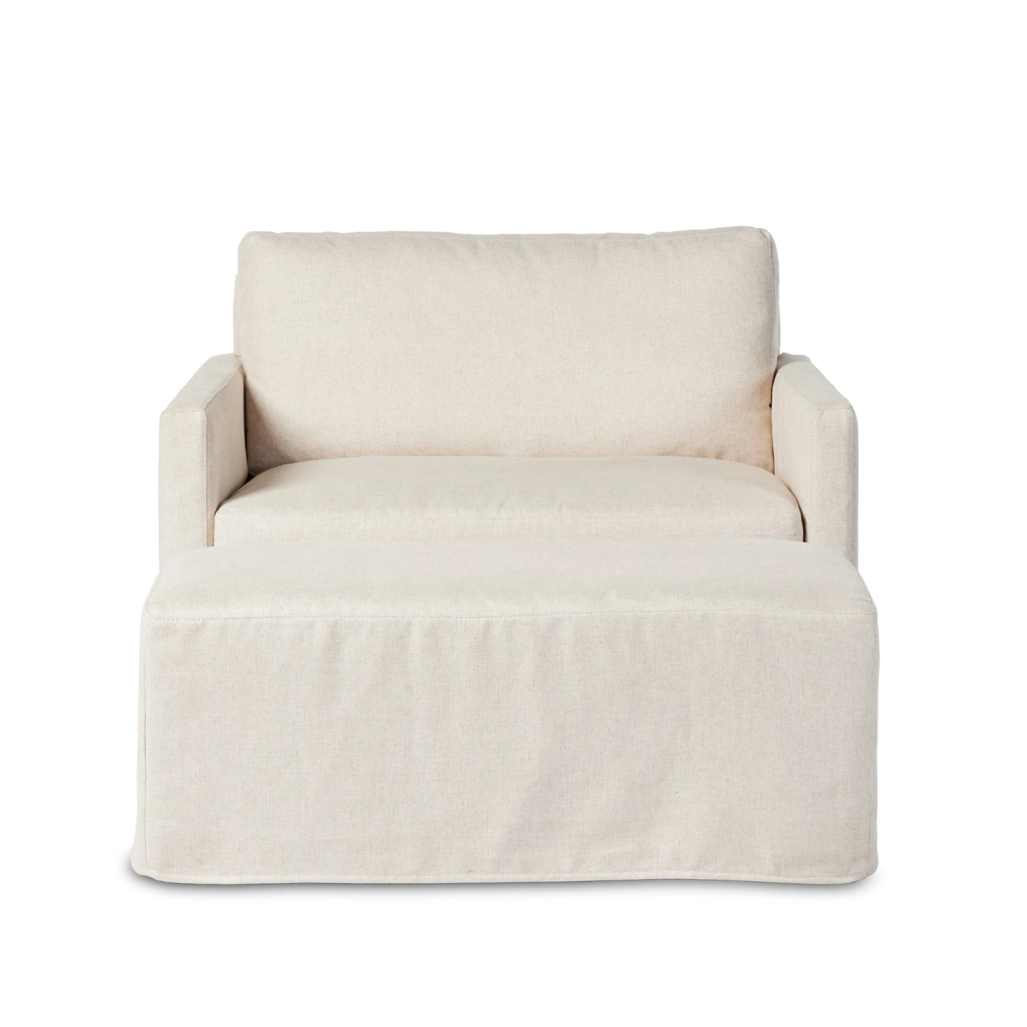 Maddie Slipcover Chair With Ottoman 3 Maddie Slipcover Chair With Ottoman