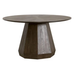 Colin 54" Round Dining Table -Noir || Bloomingville Shop Coulter54RoundDiningTable BurnishedBrown 1 02
