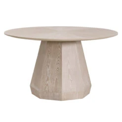 Colin 54" Round Dining Table -Noir || Bloomingville Shop Coulter54RoundDiningTable NaturalGray 1 02