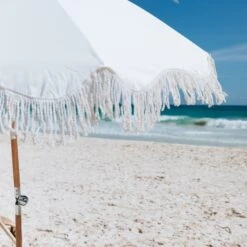 Fringe Beach Umbrella 22 Fringe Beach Umbrella -Noir || Bloomingville Shop Fringe Beach Umbrella StyleMeGHD Outdoor Accessories 3