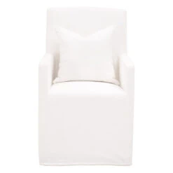 Valencia Slipcover Arm Chair With Casters