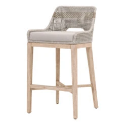 Tapestry Bar + Counter Stool -Noir || Bloomingville Shop TapestryBarstool TaupeWhite 1 02