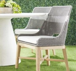 Tapestry Dining Chair -Noir || Bloomingville Shop Tapestry Outdoor Dining Chair Dove Flat Rope 2 06