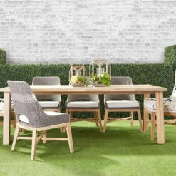 Tapestry Dining Chair -Noir || Bloomingville Shop Tapestry Outdoor Dining Chair Dove Flat Rope 3 02