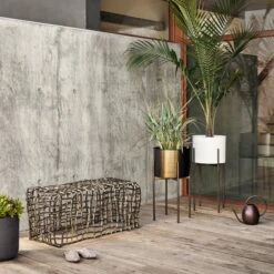 Zander Outdoor Bench 24 Zander Outdoor Bench -Noir || Bloomingville Shop Zander Outdoor Bench StyleMeGHD Ottomans Benches Poufs 2