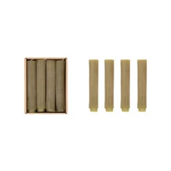 Olive Pleated 5" Taper Candles, Set Of 12